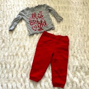 Baby girl matching set size 24 months.